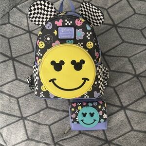 Disney Loungefly Y2K Backpack and Wallet Set